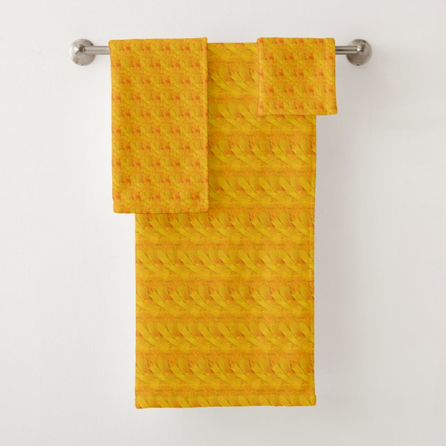 Conjunto De Toalhas Esmagamento de Damasco Chic Floral Abstrato (Insitu)