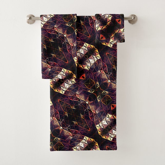 Conjunto De Toalhas Espelhamento de triângulos que geram formas estran (Insitu)