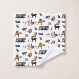 Conjunto De Toalhas Espelho bonito com fotografias de gatos e gatinhos
