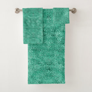 Conjunto De Toalhas Espelho verde brilhante