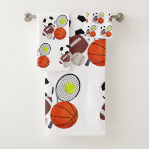 Conjunto De Toalhas Esportes - Bolas Atletivas