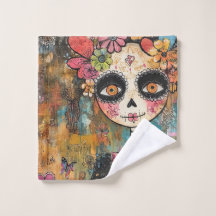 Esqueleto La Catrina com Coroa de Flores
