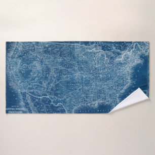 Conjunto De Toalhas Esquema de Mapa dos EUA