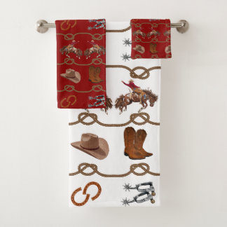 Conjunto De Toalhas Essenciais do Cowboy Western