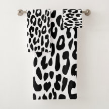Estampa Clássica de Leopardo Preto e Branco