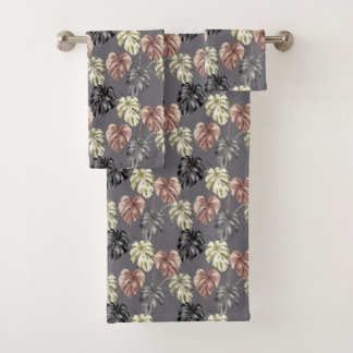 Conjunto De Toalhas Estampa de Animal Tropical & Série de Folhagem Des