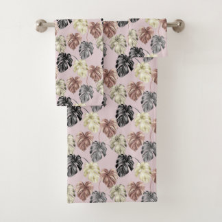 Conjunto De Toalhas Estampa de Animal Tropical & Série de Folhagens De