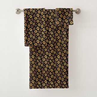 Conjunto De Toalhas Estampa de leopardo com brilho falso | Luxo