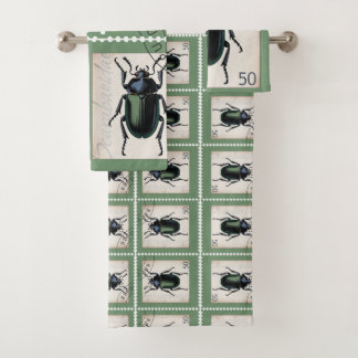 Conjunto De Toalhas Estampilla de Entomología