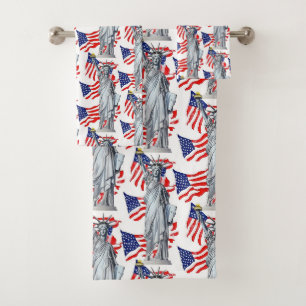 Conjunto De Toalhas Estátua da Liberdade, Patriota América