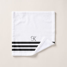 Conjunto De Toalhas Estética Personalizável Do Hotel Chic Black E Whit