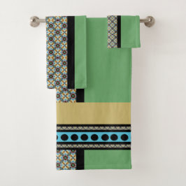 Conjunto De Toalhas Estilo de Patches Mexicano