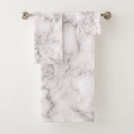 Conjunto De Toalhas Estilo Marble Elegante