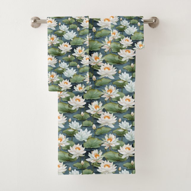 Conjunto De Toalhas Estilos de flores de lótus cúbicos (Insitu)