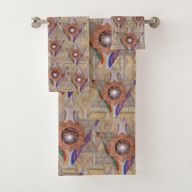 Conjunto De Toalhas "Estrela de David" em couro e camuflado (Insitu)