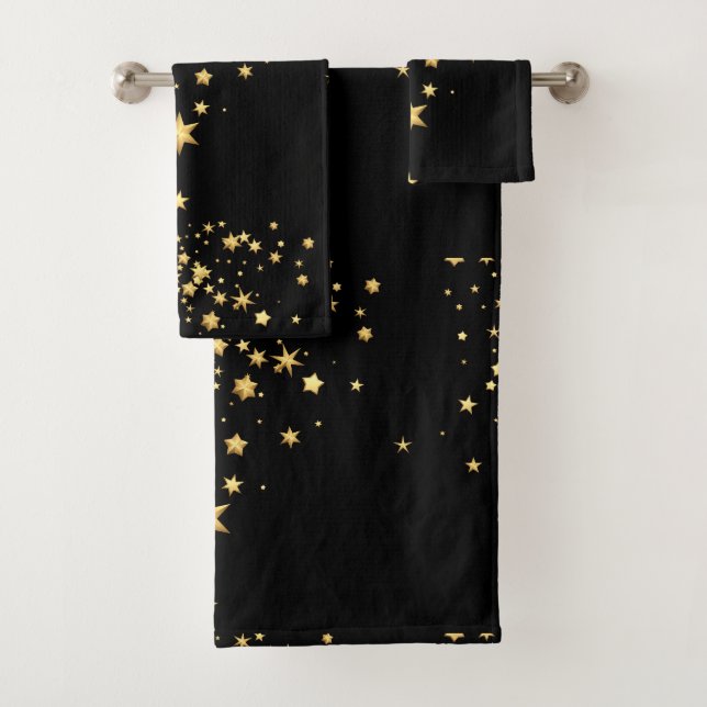 Conjunto De Toalhas Estrelas de Ouro (Insitu)