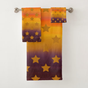 Conjunto De Toalhas Estrelas Do Deserto Do Sudoeste E Stripes Abstrato