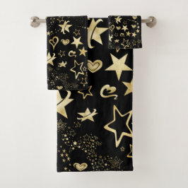 Conjunto De Toalhas Estrelas e Corações