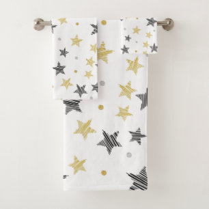 Conjunto De Toalhas Estrelas E Pontos