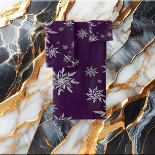 Conjunto De Toalhas Estrelas roxas do Natal com o cristal de gelo
