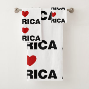Conjunto De Toalhas Eu amo a América