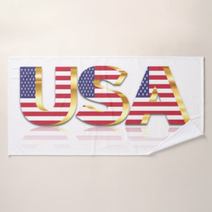 Conjunto De Toalhas EUA - Estados Unidos da América - Bandeira - Patr