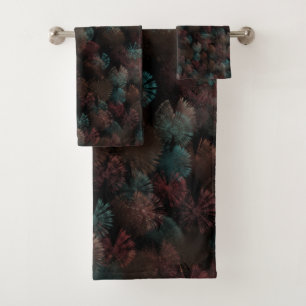 Conjunto De Toalhas Exibição de Fogos de Artifício Abstratos Preto, Ci