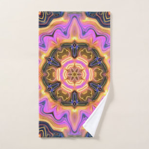 Conjunto De Toalhas Explosão do Pote Lava Lotus Mandala