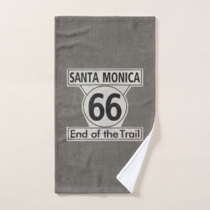 Conjunto De Toalhas Extremidade de Santa Monica da rota 66 da fuga