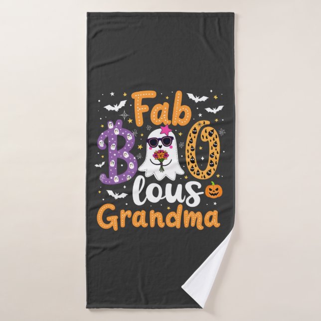 Conjunto De Toalhas Faboolus vovó Spooky Ghost Halloween (Toalha de Banho)