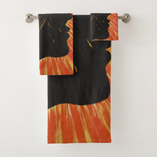 Conjunto De Toalhas Face lateral e sol Arte Metafísica Sunrise