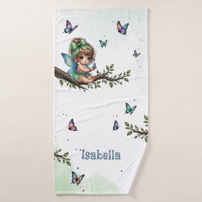 Conjunto De Toalhas Fadazinha adorável  (Toalha de Banho)