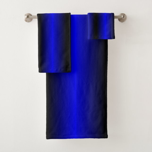 Conjunto De Toalhas Faixa Azul de Cobalto (Insitu)