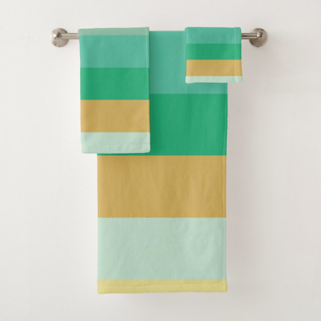 Conjunto De Toalhas Faixa de cores claras (Insitu)