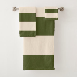 Conjunto De Toalhas Faixa Verde do Exército