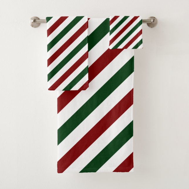 Conjunto De Toalhas Faixas de Natal Personalizáveis (Insitu)