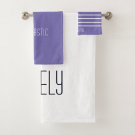 Conjunto De Toalhas Família de Periwinkle Personalizada 