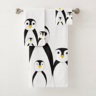Conjunto De Toalhas Família de pinguins