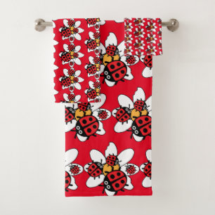 Conjunto De Toalhas Família Ladybird E Ladybug