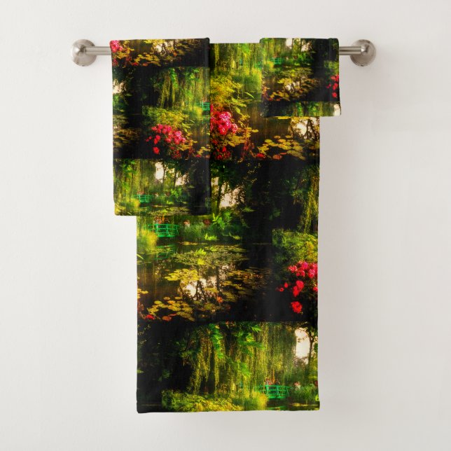 Conjunto De Toalhas Familiares Claude Monet Giverny Pond Lily (Insitu)