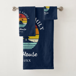 Conjunto De Toalhas Family Beach House Sewing Personalizado Matching