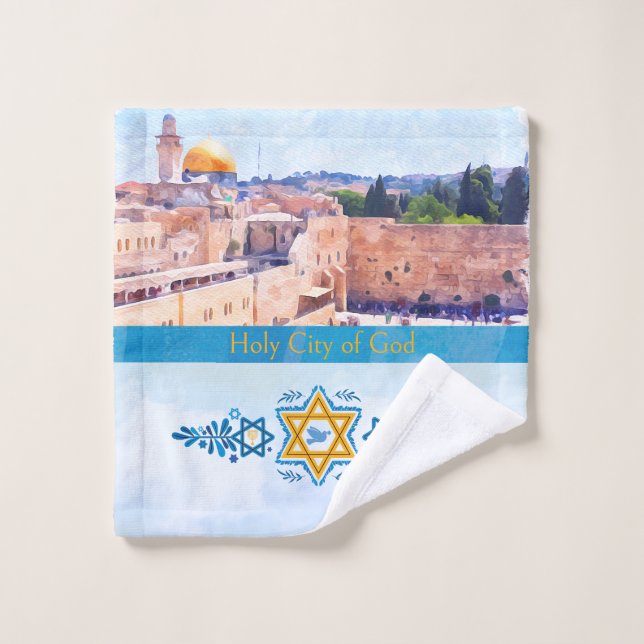 Conjunto De Toalhas Family Name Temple Mount Jerusalem  (Pano de lavar)