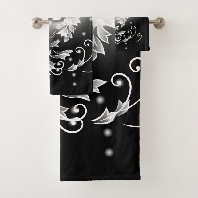 Conjunto De Toalhas Fantasia de Borboleta Preta e Branca (Insitu)