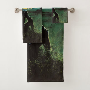 Conjunto De Toalhas Fantasy 70 Art Homem no Campo Grassy