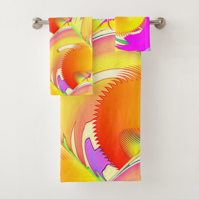 Conjunto De Toalhas Fantasy Swirl 3 Piece (Insitu)