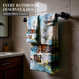 Conjunto De Toalhas Farol costeiro náutico moderno