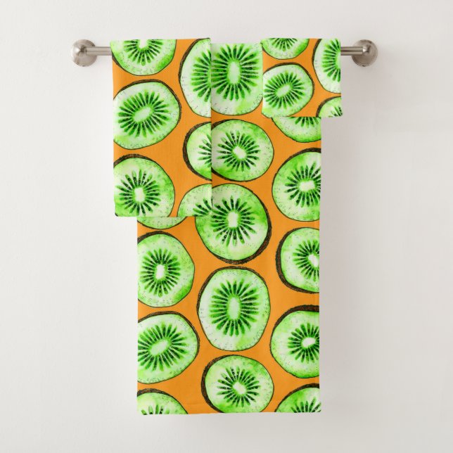Conjunto De Toalhas Fatias de Kiwi (Insitu)