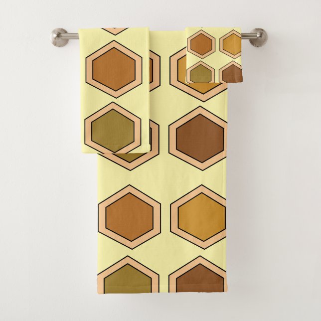 Conjunto De Toalhas Favo Colorido (Insitu)