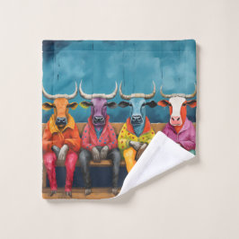 Conjunto De Toalhas Fazenda de Ox Roxo Azul Vestida