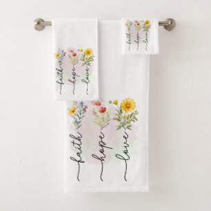 Conjunto De Toalhas Fé na trio Bloom Towel